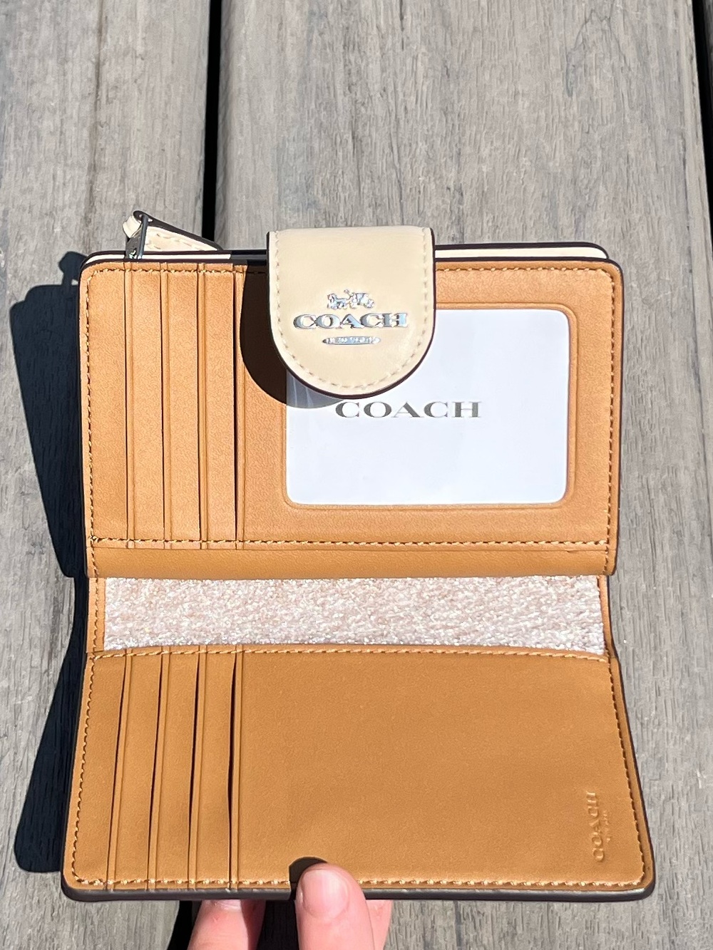 Coach; Limited Edition; Cream/Ivory & Multicolor Floral; Zip Wallet; 3.5x5in NWT - Picture 4 of 12